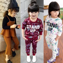 Детский спортивный костюм для девочек, комплекты одежды г. Осенне-зимняя одежда для маленьких девочек комплект одежды из 2 предметов одежда для детей 3 От 4 до 7 лет