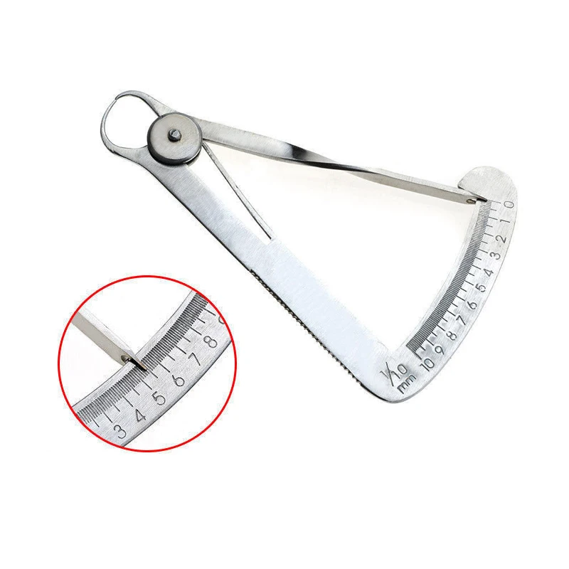 

Dental Ruler for Metal Wax Stainless Steel Dentist Metal Wax Thickness Measurement Gauge Caliper Dental Tool