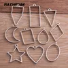  10pcs/lot Four Color Geometric Figure Charm Hollow Glue Blank Pendant Tray Bezel Charms DIY Handmade Bezel Mold ► Photo 2/6