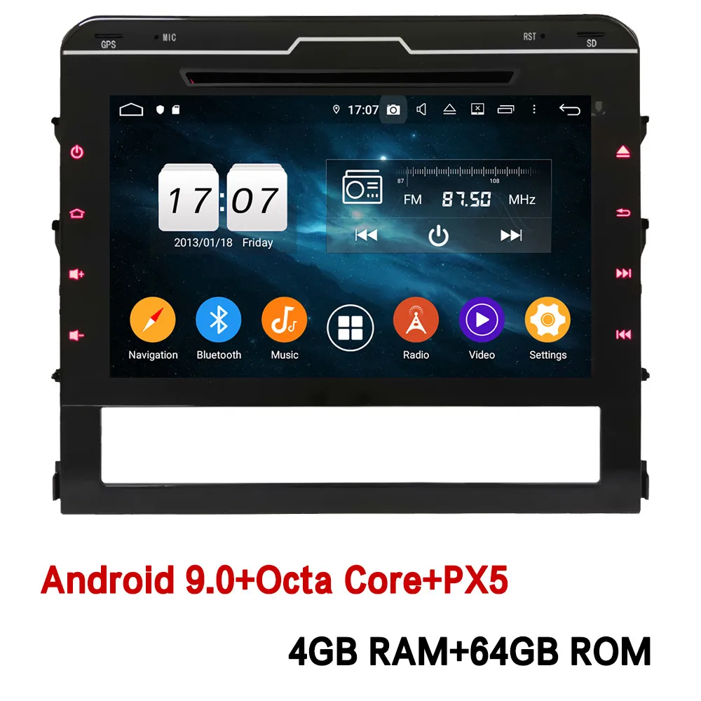 4GB RAM x 64GB ROM Klyde " ips 4G DSP Android 9 Восьмиядерный 4 Гб ОЗУ 64 Гб ПЗУ автомобильный DVD мультимедийный плеер радио для Toyota Land Cruiser LC200 - Цвет: 4GB RAM x 64GB ROM