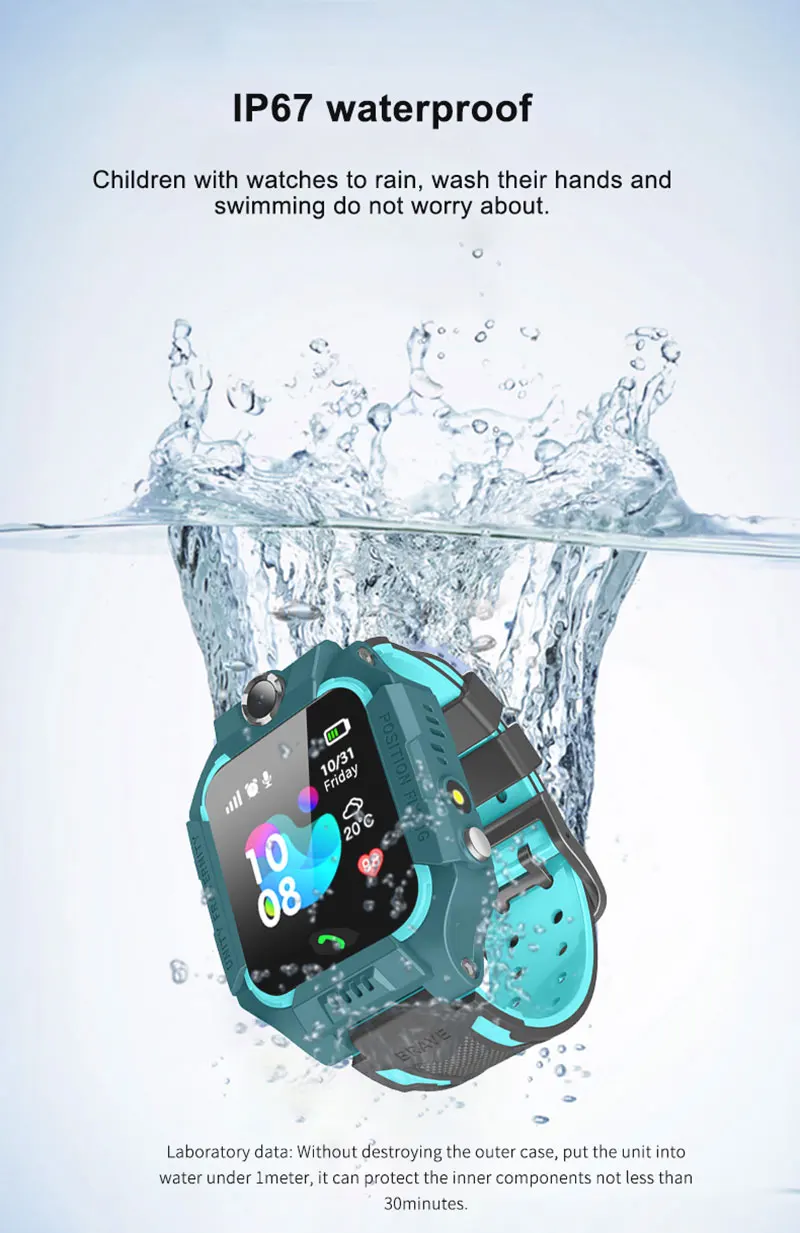 Водонепроницаемые Детские Смарт-часы SOS Antil-lost Smartwatch Детские 2G sim-карты часы трекер местоположения вызова Smartwatch PK Q50 Q90 Q528