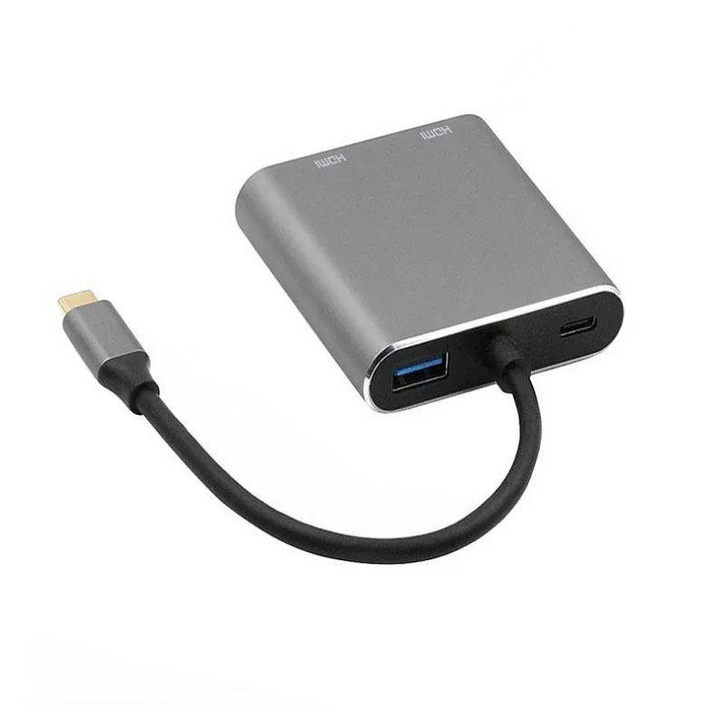 Cable adaptador de estación de acoplamiento tipo C a Dual 4k HDMI, Compatible con USB 3,0 PD, 4 puertos USB C, para teléfono, Macbook, portátil, TV