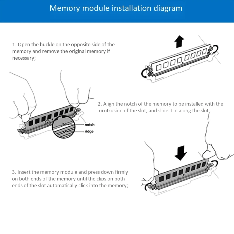  4GB DDR3 RAM Memory 1600MHz 4G / PC Desktop Computer Memory 1Pcs