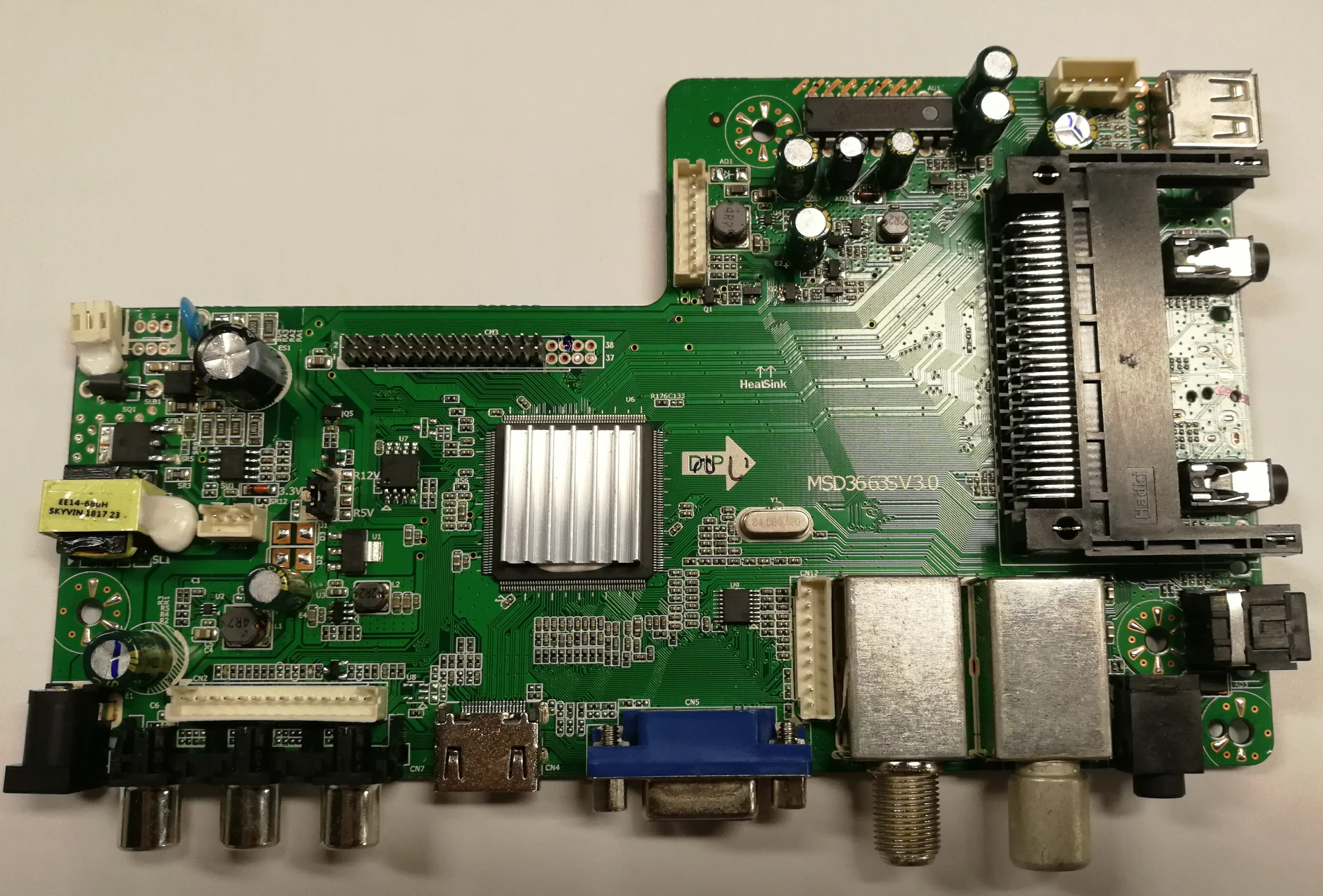 

LCD TV Controller Driver Board MSD3663 New Digital Signal DVB-C DVB-T2 DVB-S2 CI Universal Russian USB play