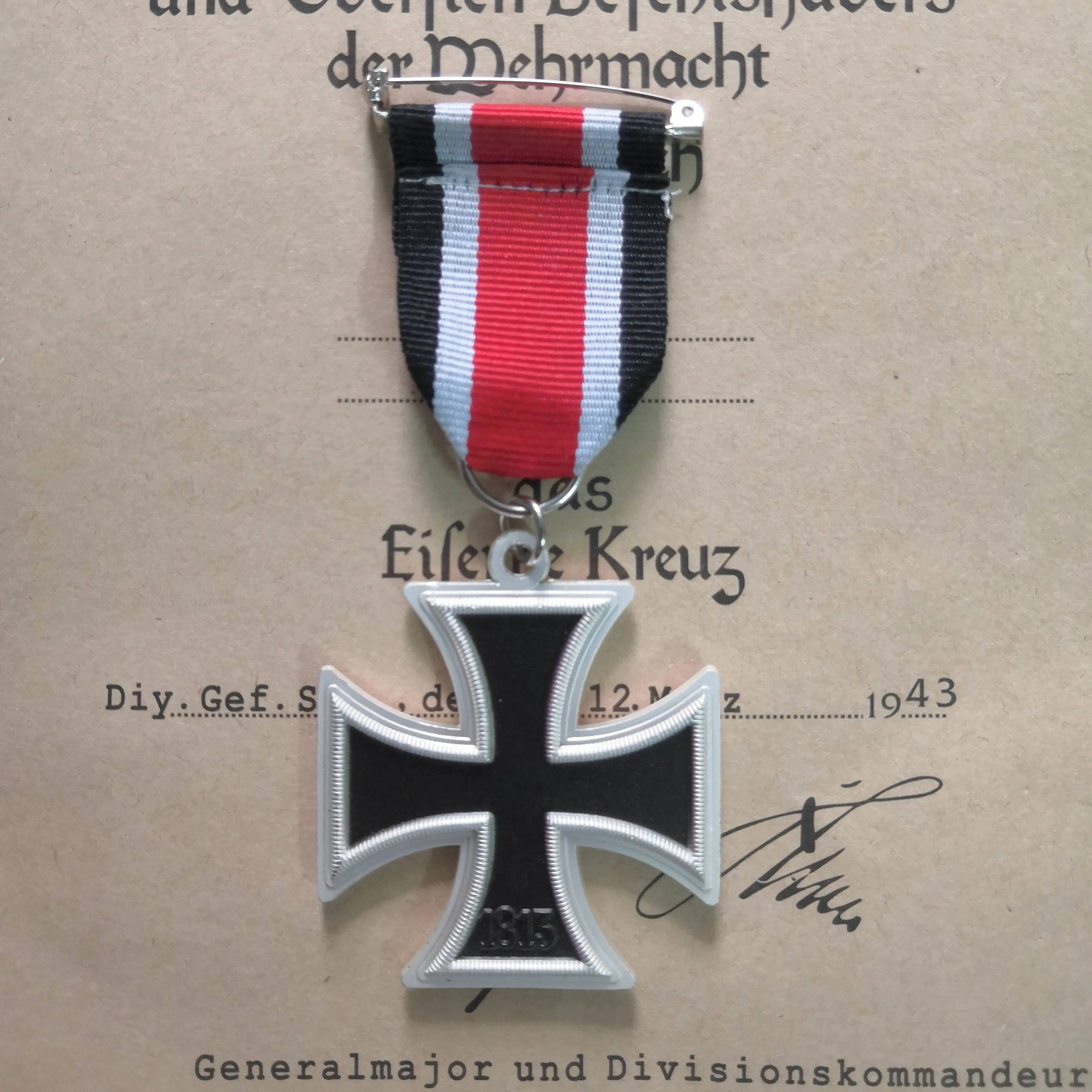 Германия 1939 Железный крест медаль значок второго класса с лентой военный фанат