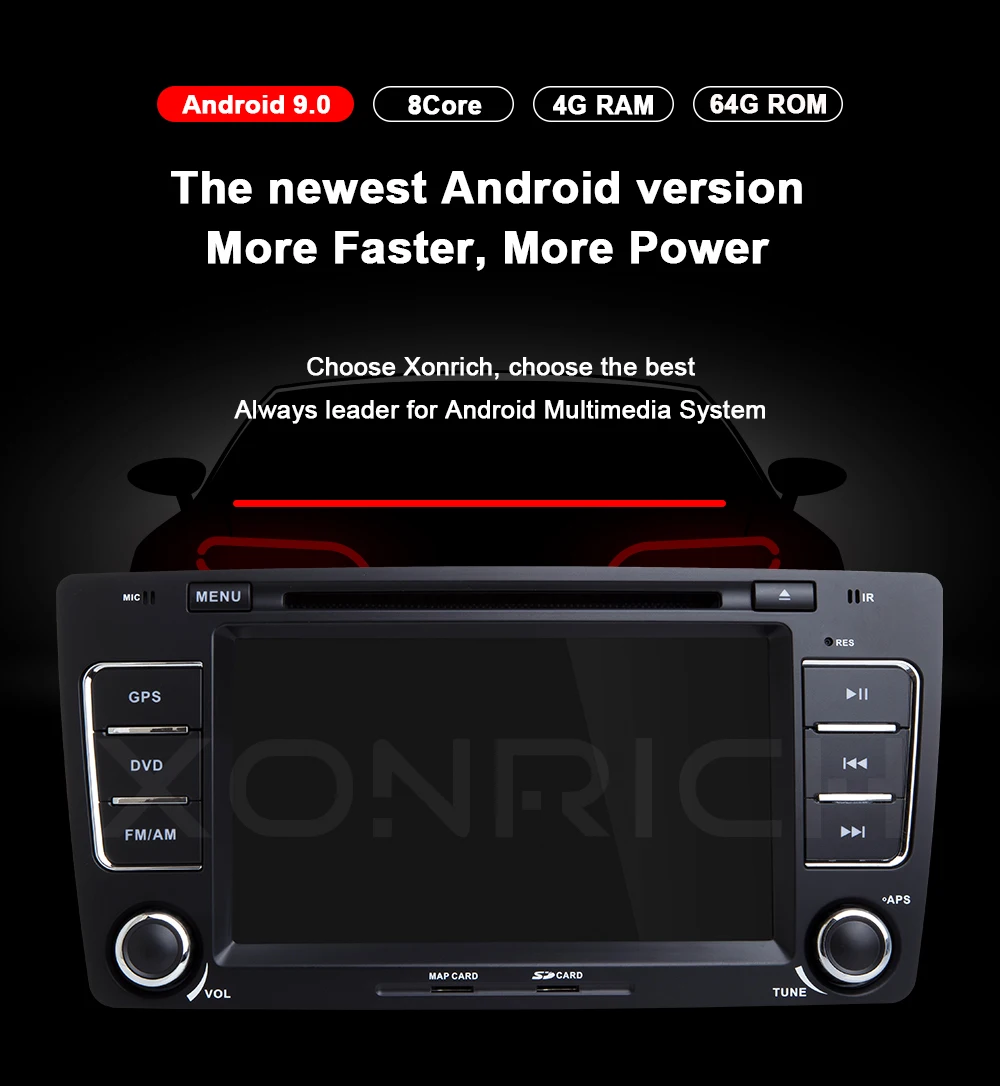Top IPS DSP 4G 64G 8 Core 2 Din Android 9.0 Car Radio DVD Player For Skoda Octavia 2 3 A 5 A5 Yeti Multimedia GPS Navigation Stereo 4