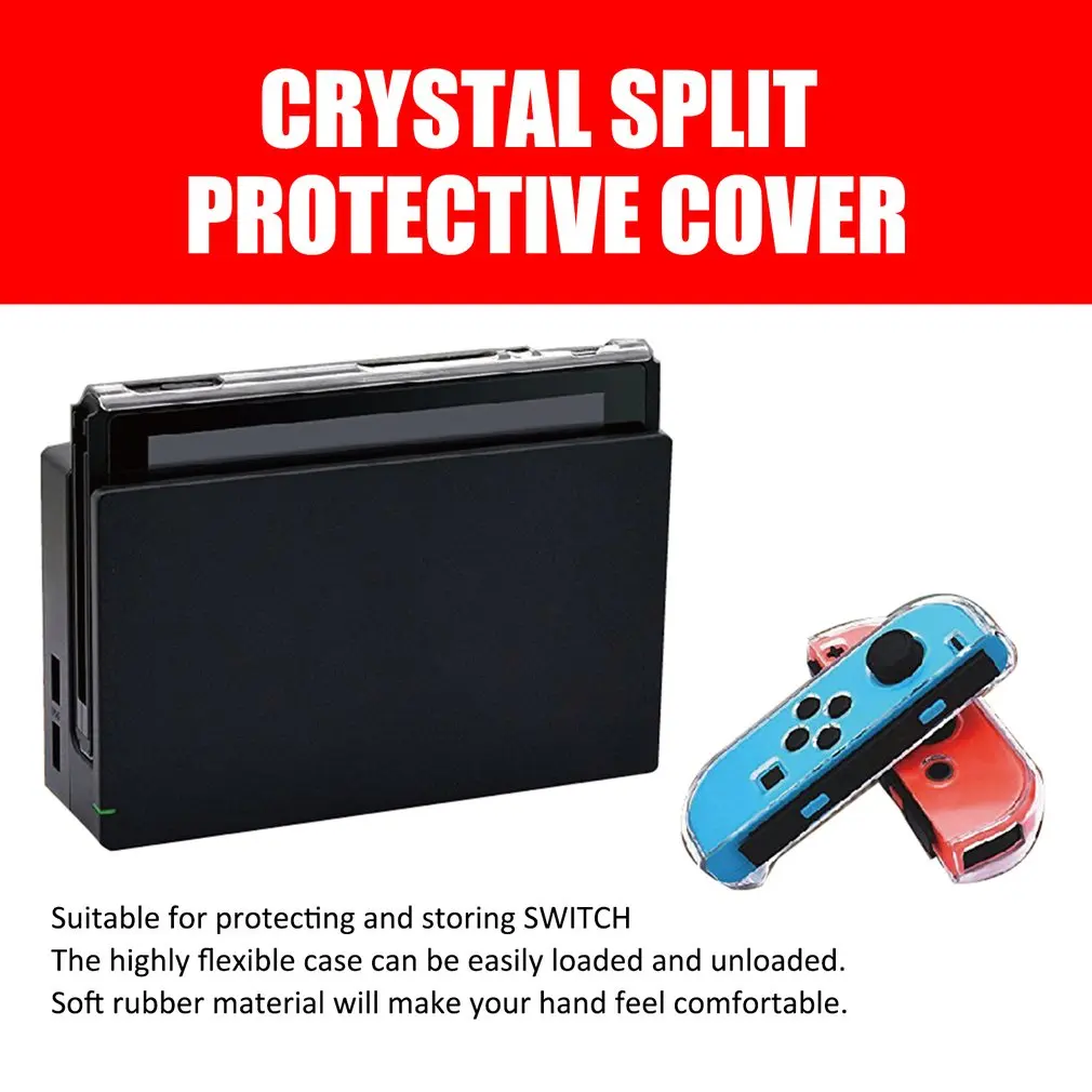 Прозрачный защитный чехол для nintendo Switch чехол s Чехол для kingd Switch Ультратонкий Прозрачный чехол для ПК сумка
