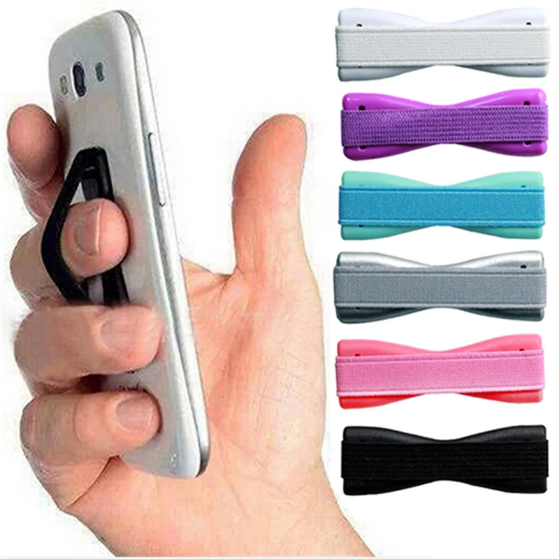 Anti Slip Elastic Band Strap Universal Phone Holder For IPhone For Samsung Smartphone Finger Grip For Mobile Phones Tablets mobile phone stand for desk