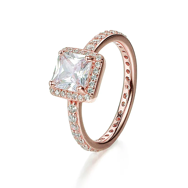 

Classic Fit Original Pan ALE Logo Crystal S925 Silver Rings For Women Wedding Anniversary Engagement Luxury Jewelry Ring Gifts