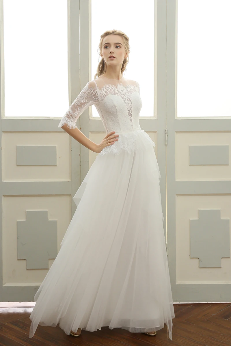Vestido de noiva недорогое кружевное вечернее платье с коротким рукавом,, alibaba, Китай, тепловое платье для матери невесты