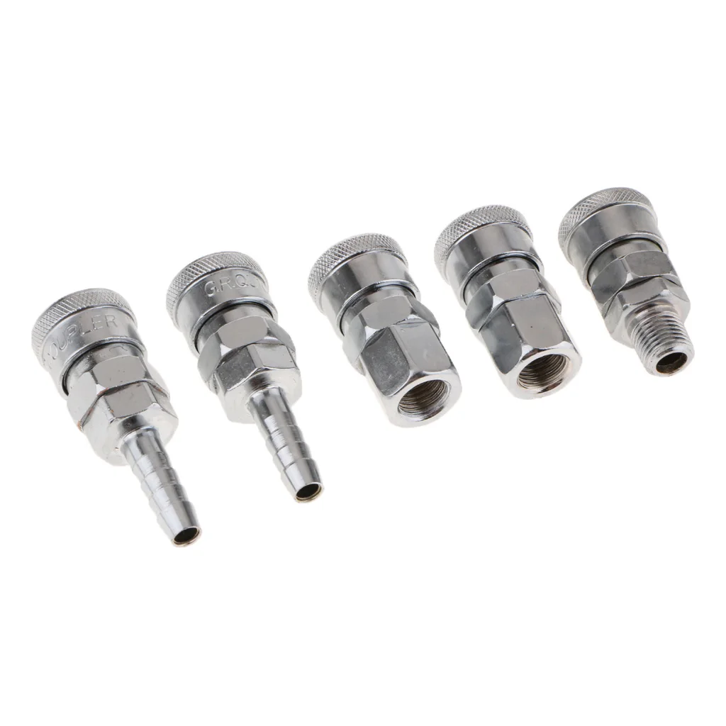 18 Pcs. Universal Compressed Air Coupling Plug Nipple Quick Coupling Hose Connection