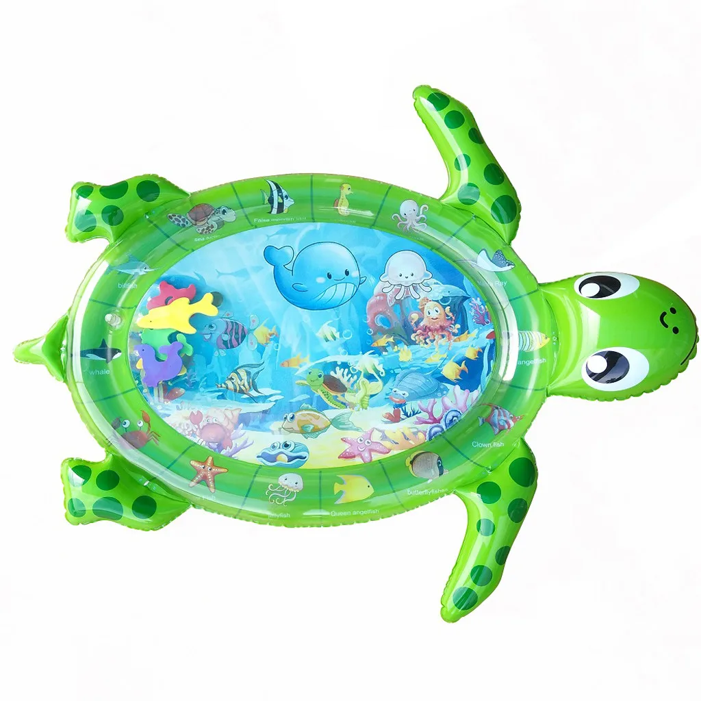Детские игрушки, надувной водный коврик для животика, милый мультяшный морской коврик в форме черепахи для малышей, Забавный игровой коврик, игрушки для детей