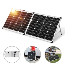 Dokio 18 в 100 Вт(2*50 Вт) складная солнечная панель 12 В солнечная батарея зарядное устройство солнечная панель наборы с 12 В/24 В контроллер Солнечная система