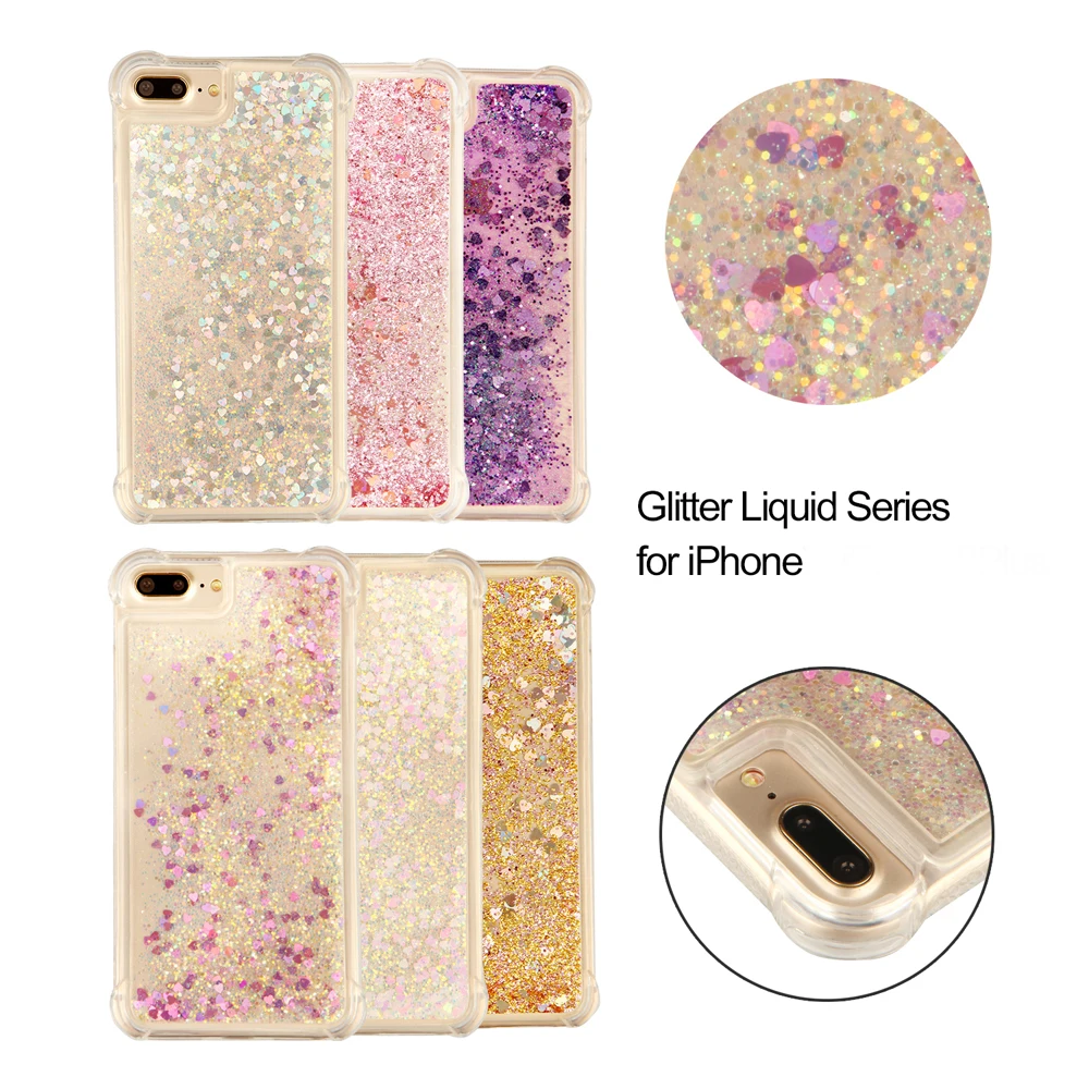 For iPhone 5 5s 6 6S 7 8 Cover Case TPU Silicone For iPhone SE Glitter 1