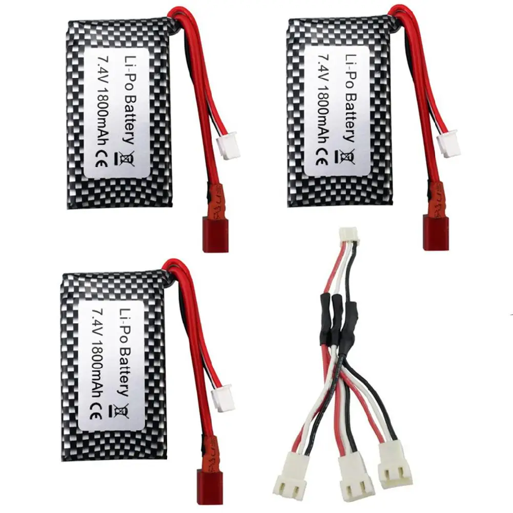 7 4 V 1800mah T-head high-rate литиевая батарея для WLTOYS A959-B A969-B A979-B K929-B 144001 RC резервная