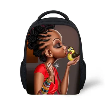 

Teenage Girls Backpack Black Queen African American Girls Printing School Bag For Children Kids Schoolbags Infantil Mochila