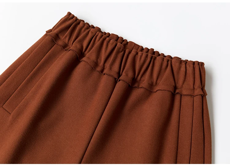 Осенне-зимние толстые шерстяные брюки женский с эластичной талией повседневные шерстяные штаны-шаровары женские тяжелые брюки Капри Теплые до щиколотки