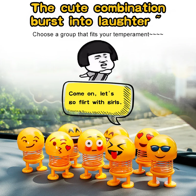 Car Shaking Head Toys Ornaments Bobblehead Nod Dolls Cute Cartoon Funny Wobble Head Robot Car Decoration Interior Accessories Car Shaking Head Toys Ornaments Bobblehead Nod Dolls Cute Cartoon Funny Wobble Head Robot Car Decoration Interior Accessories