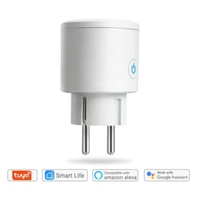 Tuya умная розетка Wi-Fi ЕС вилка 16A Мощность мониторинг энергии таймер розетка Голосовое управление работа с Alexa Google Smart life