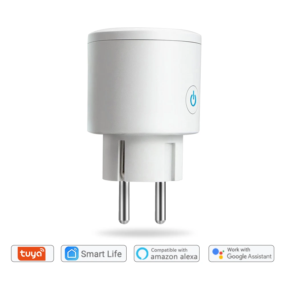 

Tuya Smart Wifi Socket EU Plug 16A Power Energy Monitoring Timer Outlet Socket Voice Control Work with Alexa Google Smart life