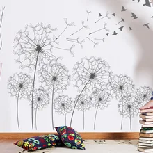 Крутые спальни гостиной экологически чистые декоративные водостойкие наклейки из ПВХ Одуванчик Летающие птицы наклейки на стену любовь Ad