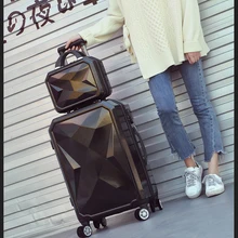 BXJZHTLRZK персональная коробка с паролем для багажа женский чехол на колесиках модный алмазный граненый Алмазный чехол для костюма 24 дюймов can board