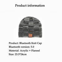 Winter Bluetooth Headphone Hat Stereo Sport Music Headset Knitted Beanie Cap Support Handsfree USB Charging Cable
