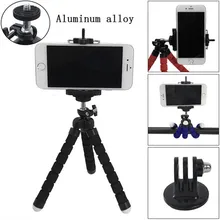 Мини Гибкий губчатый штатив Осьминог с зажимом для телефона для Gopro Hero 8 7 6 5 SJCAM H9 YI 4K DJI Osmo Экшн-камера набор аксессуаров