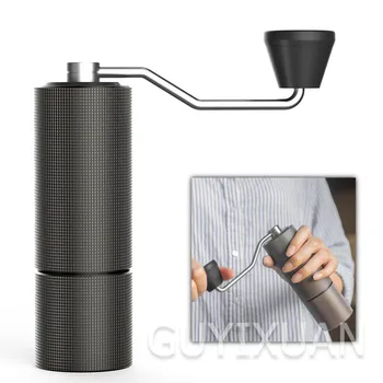 

Stainless steel portable dual bearing positioning manual coffee grinder, manual coffee grinder equipment, coffee grinder