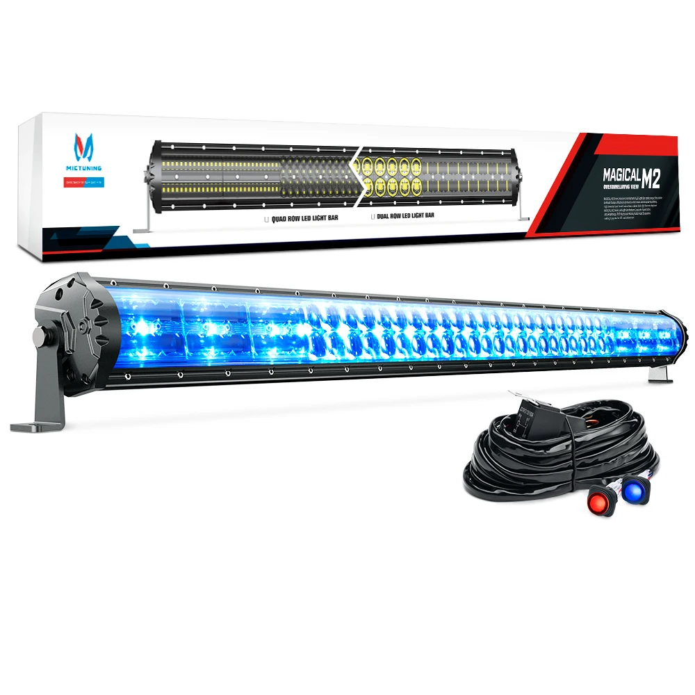 MICTUNING холодный синий атмосферсветильник s M2 двойной ряд 42 ''Высокая мощность