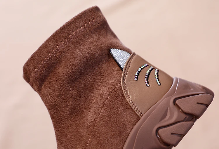 Lovely Cat Princess Shoes Children Girls Kids Boots Mid-top Anti-Slip Snow Booties Autumn Winter New Design SX255