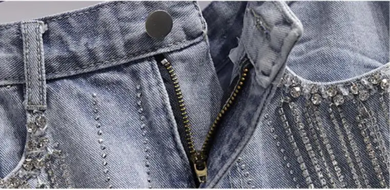 Плюс размер 5XL! Летняя Модная Джинсовая юбка Женская высокая талия Алмазная кисточка трапециевидная джинсовая мини-юбка