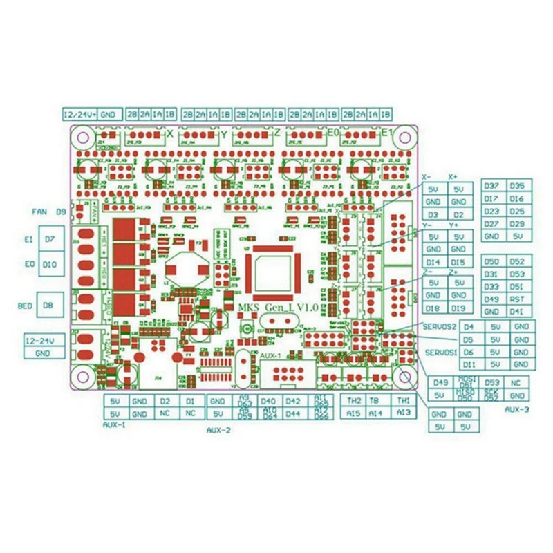 3D-принтеры Управление плата Mks Gen L V1.0 интеграции Ramps материнская плата 12/24V