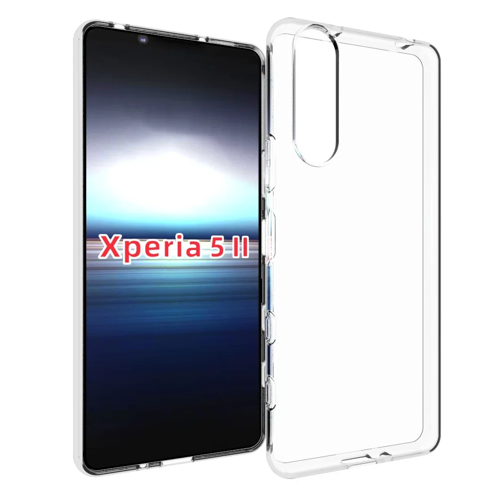 Тонкий мягкий прозрачный чехол из ТПУ для Sony Xperia 5 II Xperia5 2020 | Мобильные телефоны и