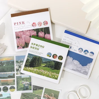 50 Sheets Aesthetic Washi Sticker Book Set 1