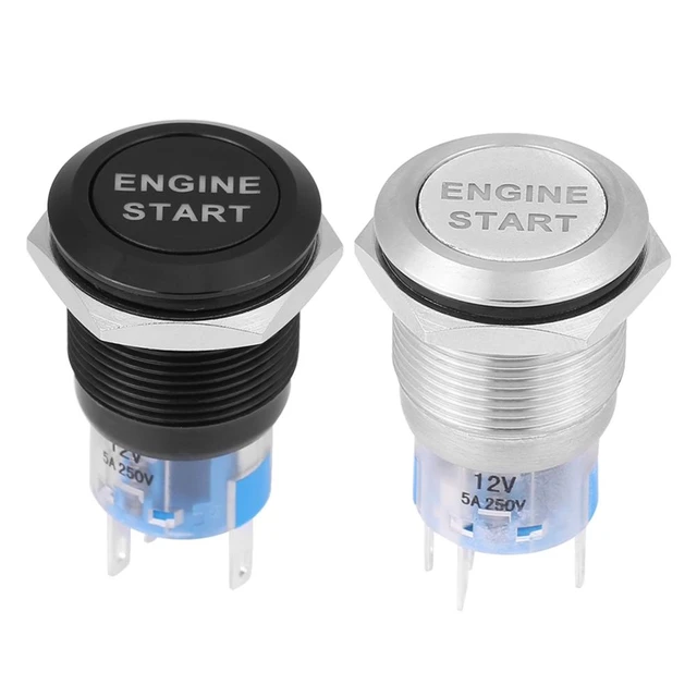 Interruptor de encendido del coche 12V Motor Start Push Button Entry  Starter Kit