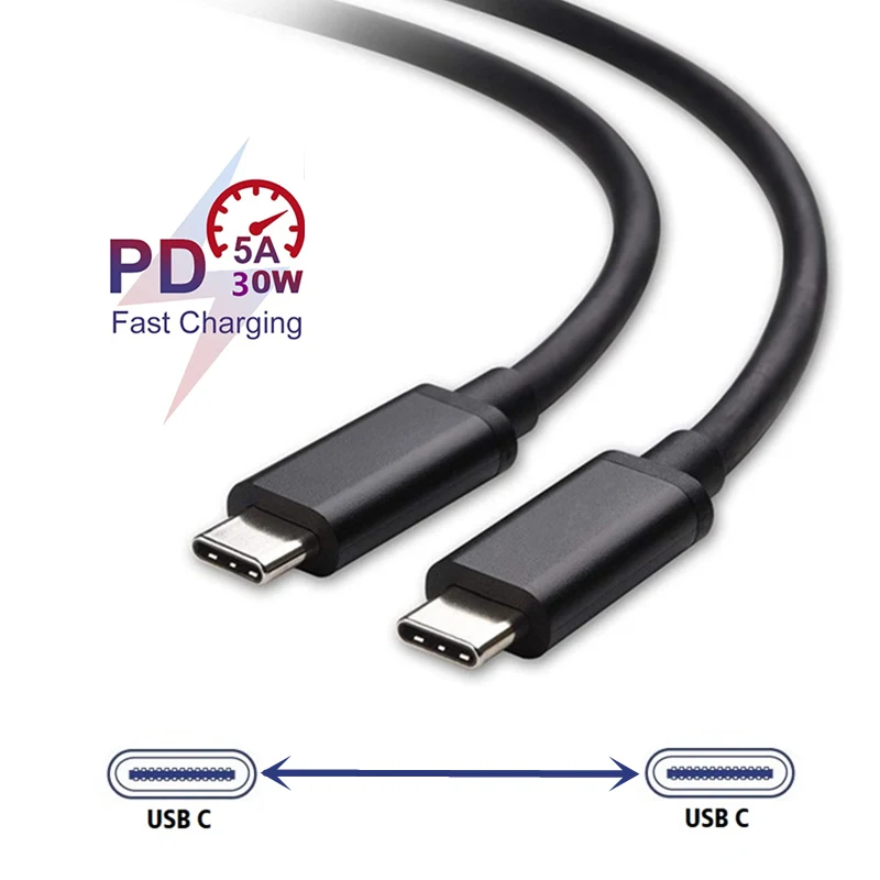 USB C к USB C Быстрая зарядка двойной тип C кабель для iPad Pro 25 см/1 м/2 м Быстрая зарядка кабель для samsung Galaxy A1 A71 A20s A50 A8