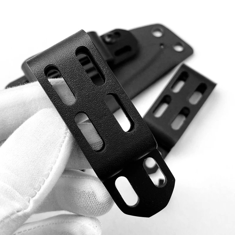 Clip De Cintura Para Funda De Cuchillo - Compatible Con Kydex/Ulticlip, 85x15 Mm, Negro, Con Tornillos - Para Herramientas, Senderismo, Trabajo