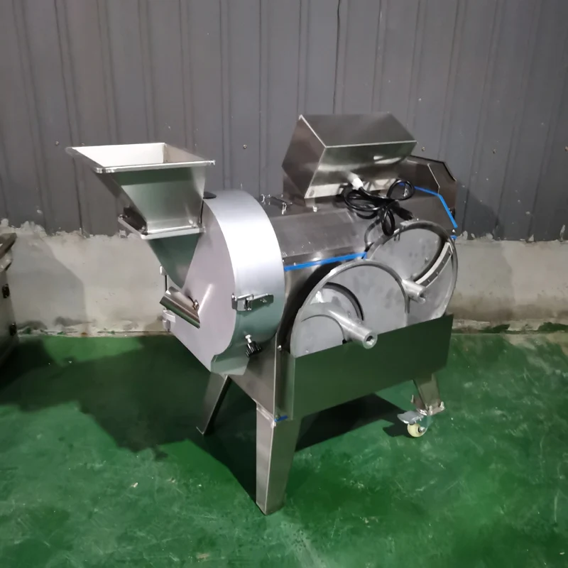 Electric Double Head Vegetable Cutter Newly Upgraded Commercial Vegetable Fruit Cutting Machine