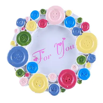 

New Creative Cute Rainbow Button Photo Frame Nail Photo Frame Baby Full Moon Small Gift Photo Frame DIY Family Photo Decoration