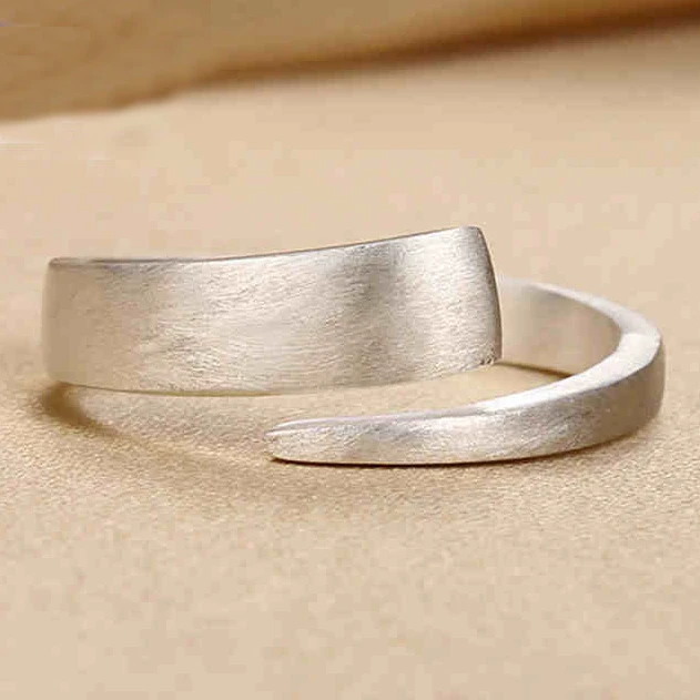 925 Sterling Silver Rings For Women geometry Open Ring Hypoallergenic Jewelry Gifts Girls | Украшения и аксессуары