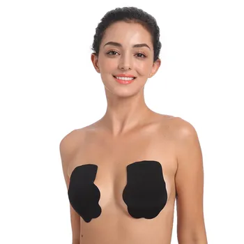 

Women Bra Lace Adjusted Seamless Chest Invisible Strapless Bra Underwear Strapless Blackless Solid Bra Silicone Push Invisible