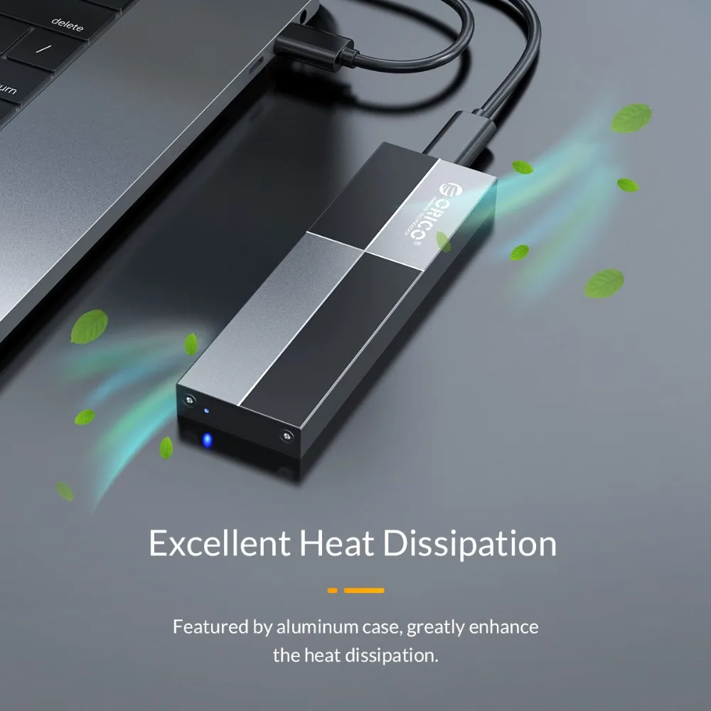 ORICO NVMe M.2 SSD HDD корпус Алюминий сплав USB3.1 Тип-C 10 Гбит/с SSD чехол для samsung Intel 2230 2242 2260 2280 nvme m.2 SSD
