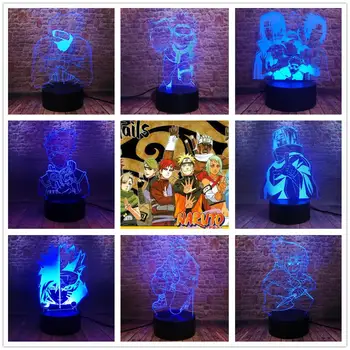 

Sasuke Uchiha Face Kakashi Minato Design Child Night Light Led Touch Sensor Night Light for Home Decor Lamp Holiday Naruto Toys