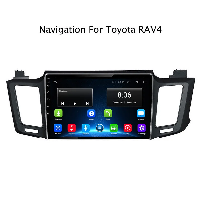Perfect 10.1Inch Android 8.1 Car DVD GPS Navigation Player For Toyota RAV4 2013-2018 4G LTE with SIM Card Slot 2DIN Car Radio Stereo 1