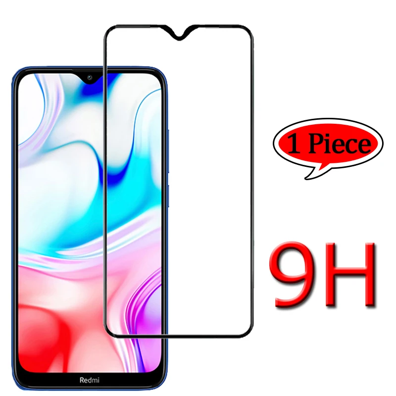 Black Glass Закаленное стекло для Xiaomi Redmi 8 Note 8 Pro 8 T, полное покрытие, Передняя пленка, Защитное стекло для Xiaomi Redmi 8A, Защитное стекло для экрана - Цвет: Black Glass