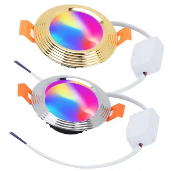 

AC85-265V 7W W+RGB Wi-Fi Smart Downlight Smartphone Controlled LED Down Light Punch 2.6-3.5inch