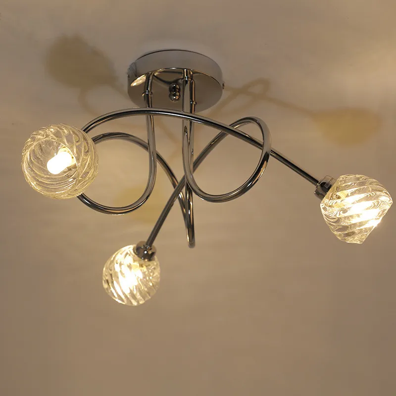 

3 Heads Led Ceiling Light Vanity Light Living Room Lights Nordic Ceiling Lamp Modern Pendant Glass Ceiling Led Lamp for Bedroom