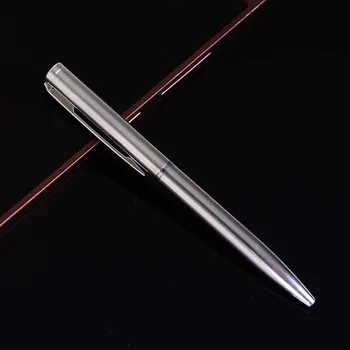 

1pcs/lot Portable Mini Metal Ballpoint Pen Office Business Signature Stainless Steel Rod Rotating