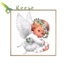 Вышивка, Декор, рукоделие, Алмазная мозаика, религиозная живопись, стразы, картина, Летний стиль, милый маленький ангел, детская комната, фото на заказ, ОК